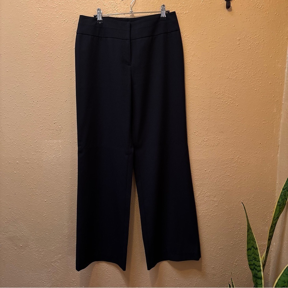 Anne Klein Black Wide Leg Dress Pants Size 4 Professional Trousers RN 50610